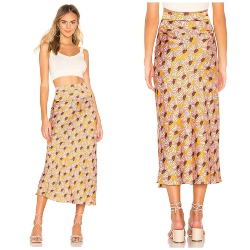 Free People - Normani Bias Floral Midi Skirt